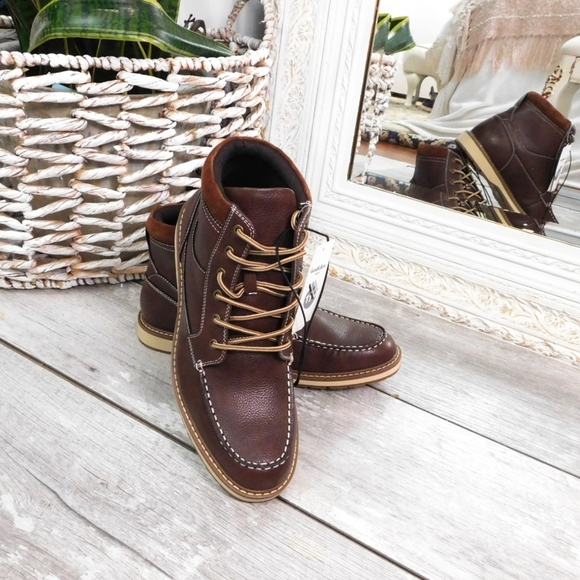 NWT- GOODFELLOW & CO JARRETT MENS LACE WORK BOOTS - Picture 5 of 7